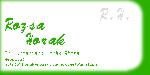 rozsa horak business card