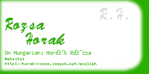 rozsa horak business card
